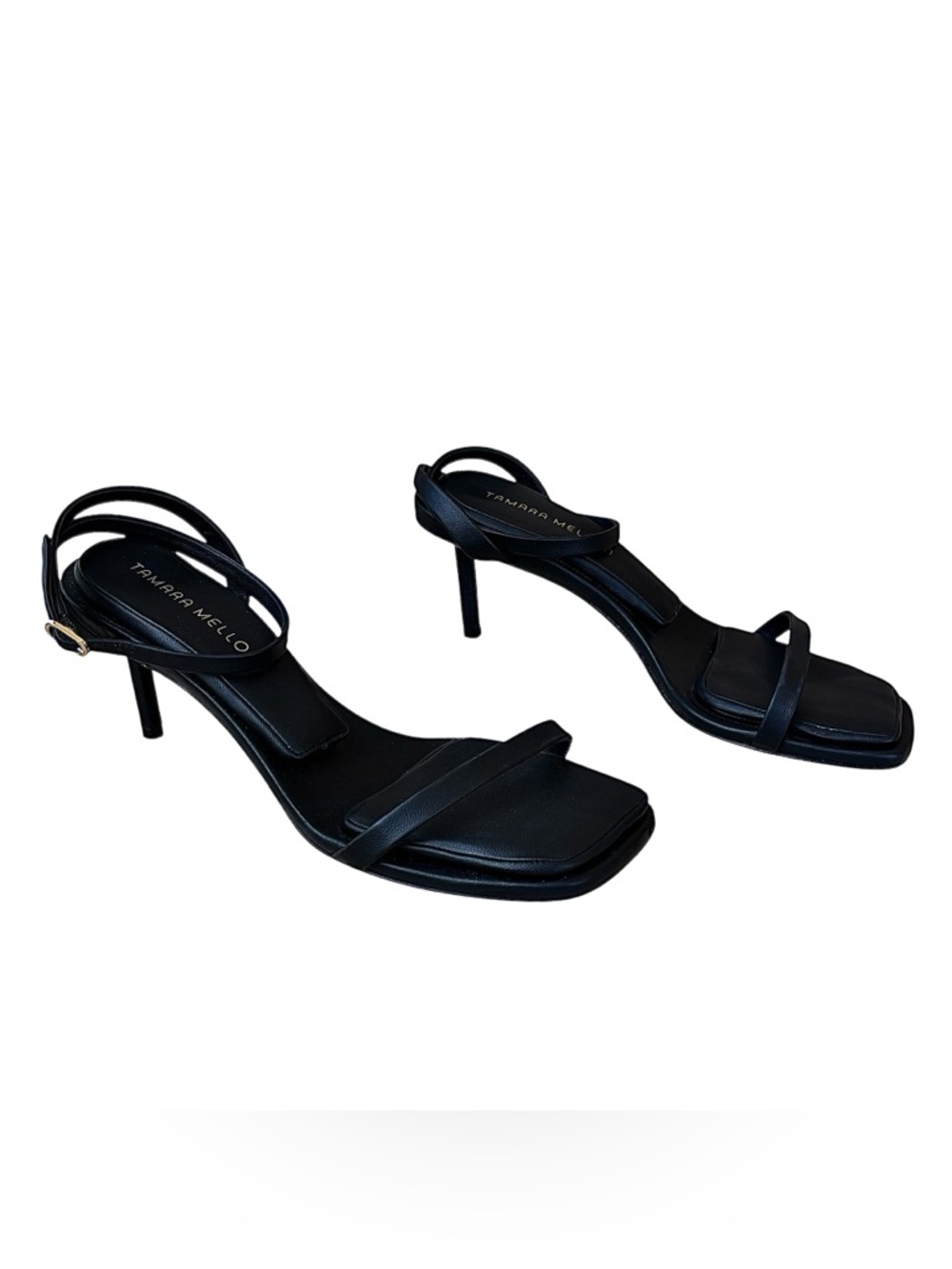 🌹TAMARA MELLON Black Leather Pillow Top Heels 🌹